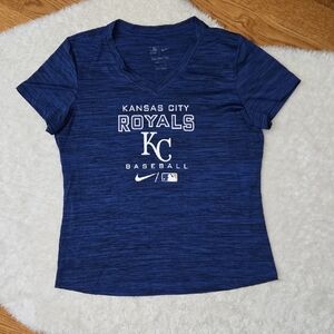 Nike Royals Athletic Short Sleeve Shirt, Womens Large